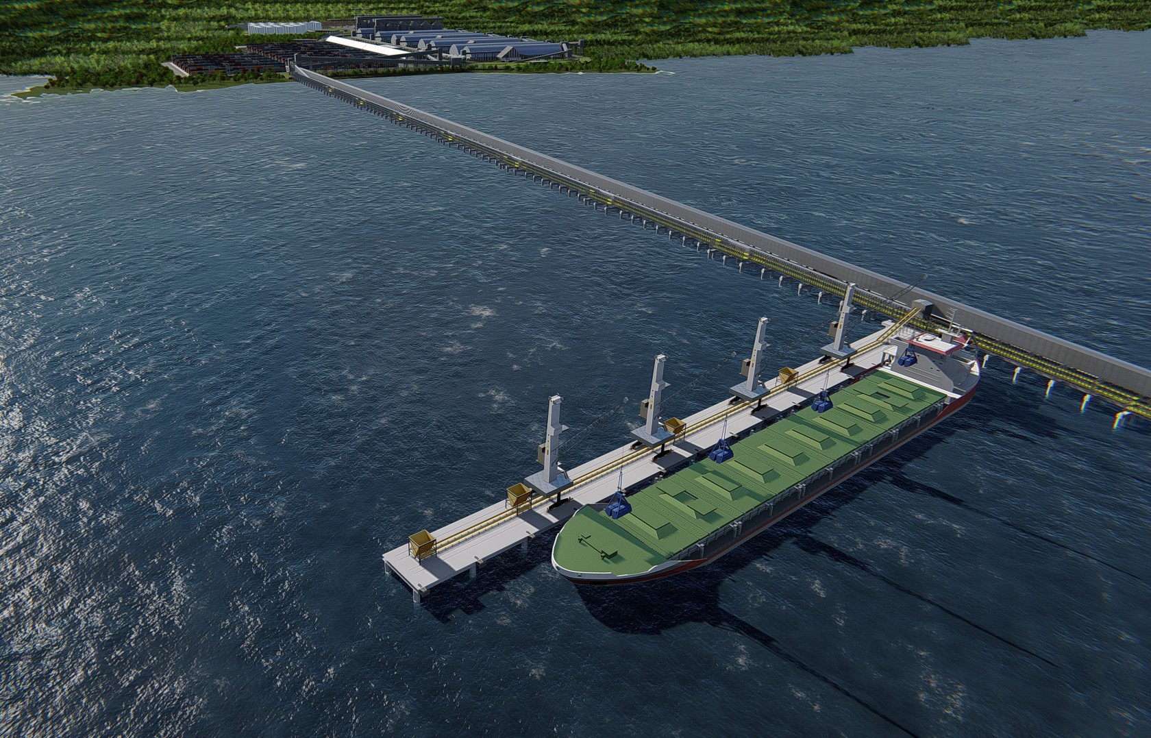 Chegada do navio e processo de descarregamento